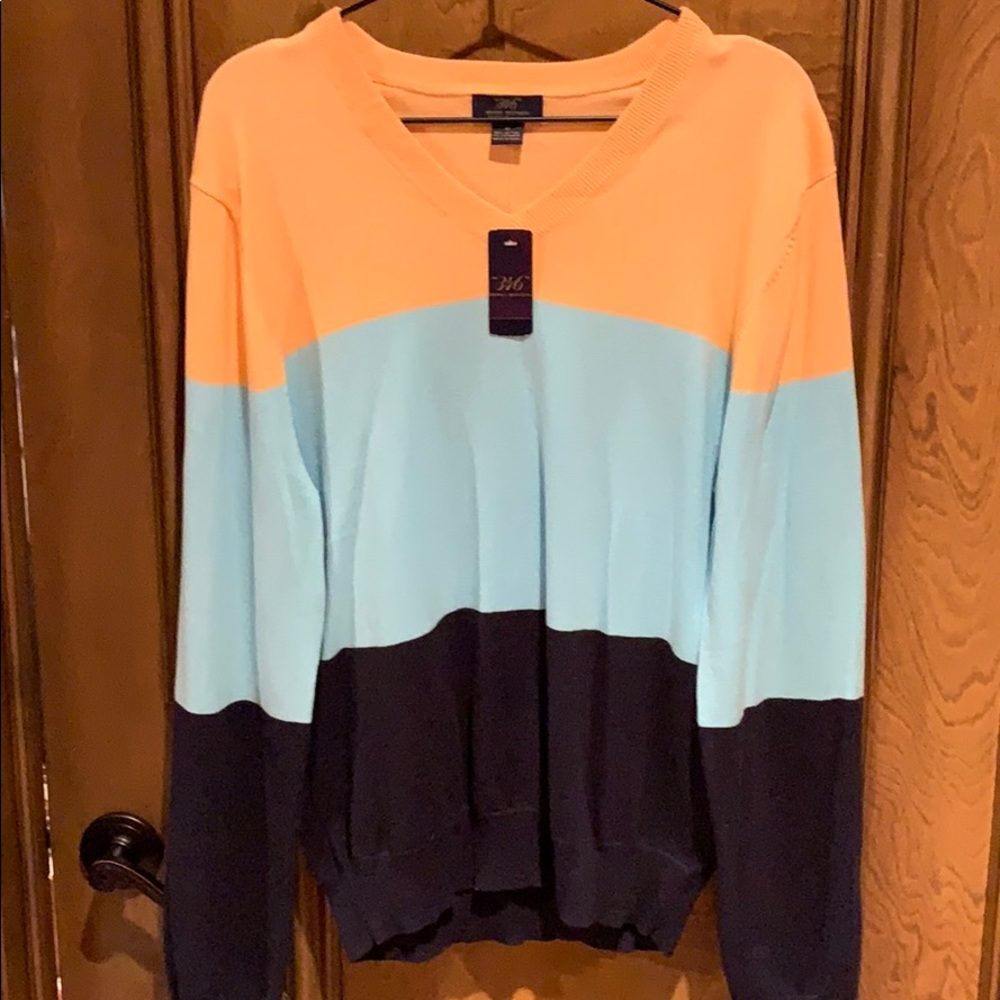 NWT Brooks Brothers Cashmere Cotton Sweater. Sz M
